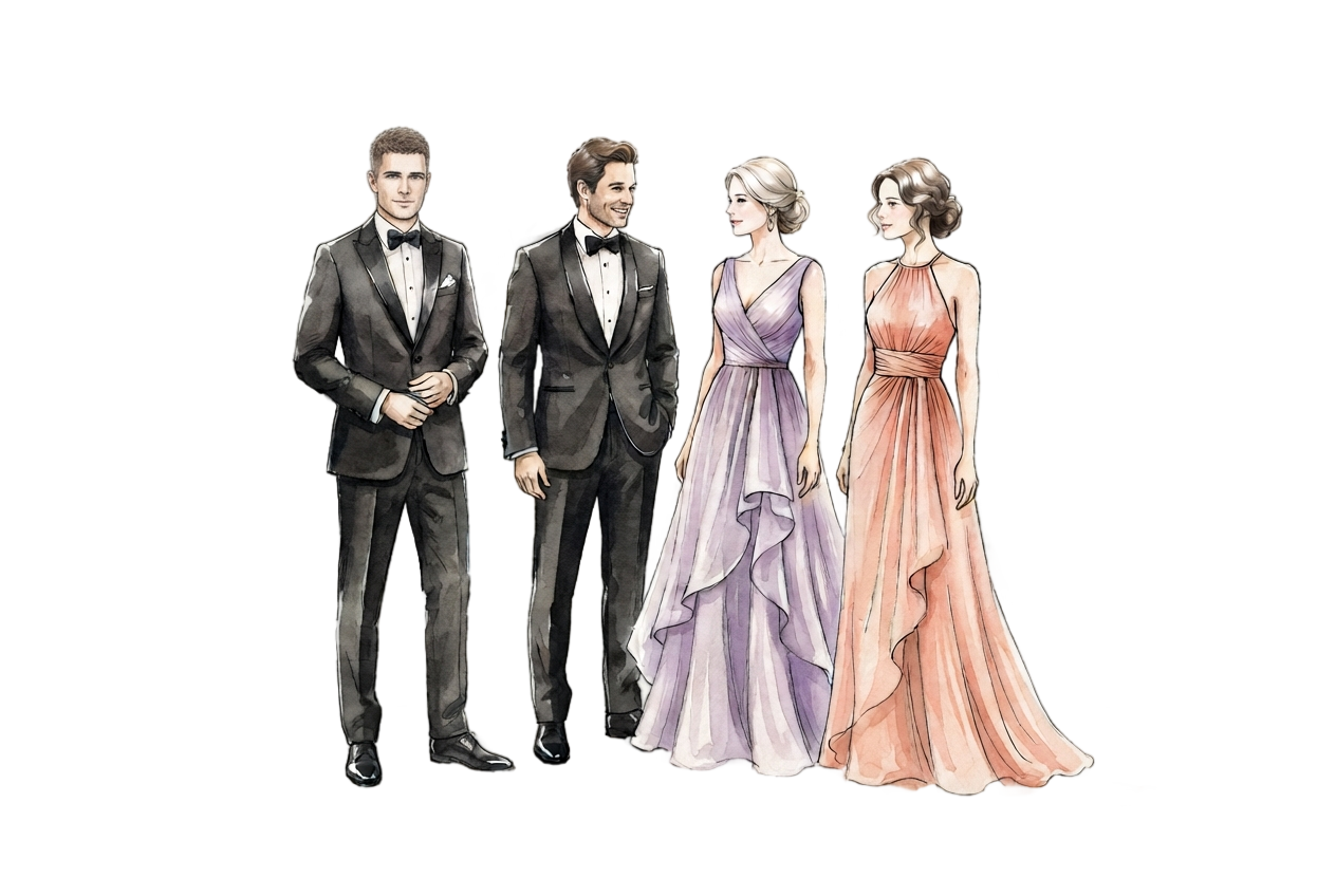 Black Tie attire example